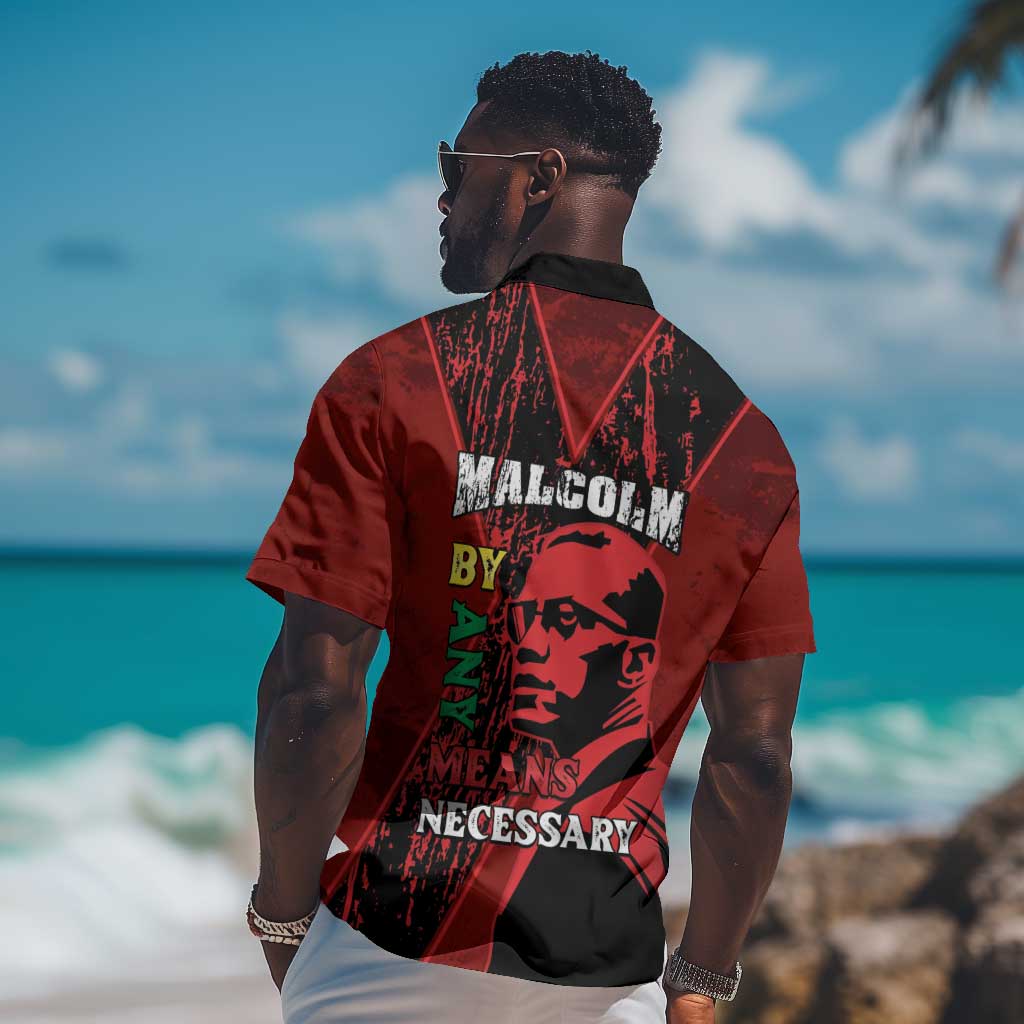 Malcolm X By Any Means Necessary Hawaiian Shirt Retro Style LT15