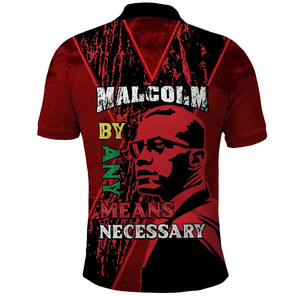Happy Malcolm X Day Polo Shirt By Any Means Necessary LT15