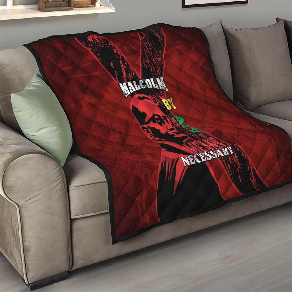 Malcolm X By Any Means Necessary Quilt Retro Style LT15