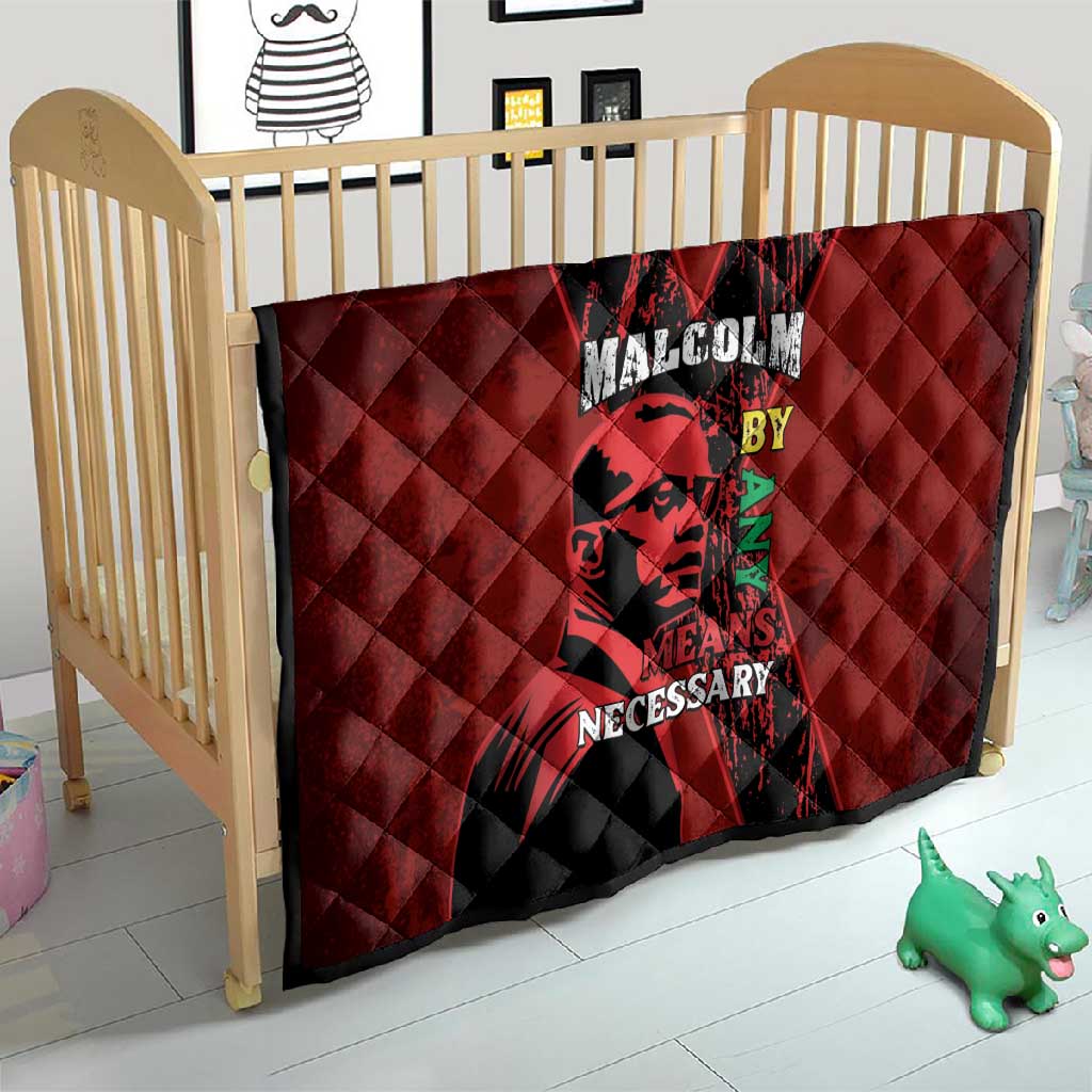 Malcolm X By Any Means Necessary Quilt Retro Style LT15