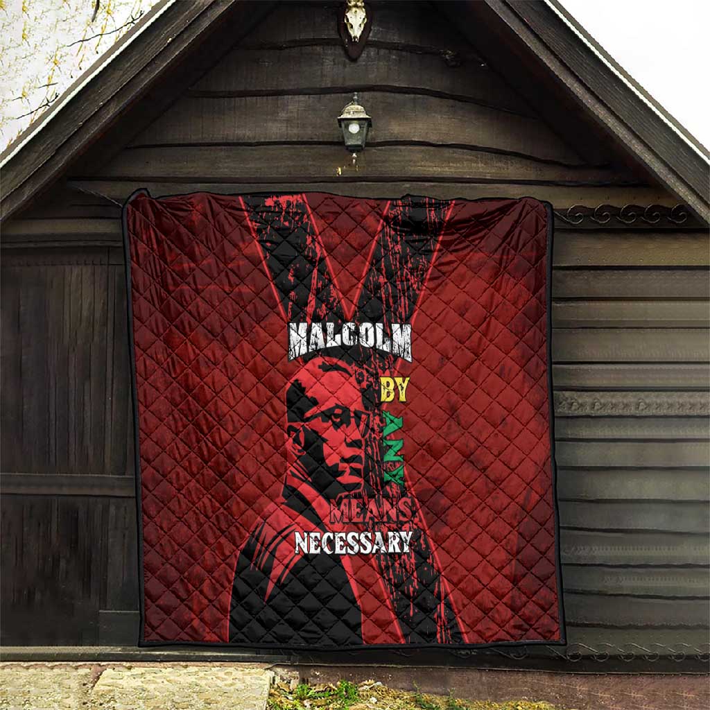 Malcolm X By Any Means Necessary Quilt Retro Style LT15