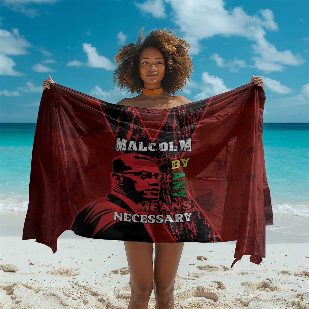 Malcolm X By Any Means Necessary Sarong Retro Style LT15
