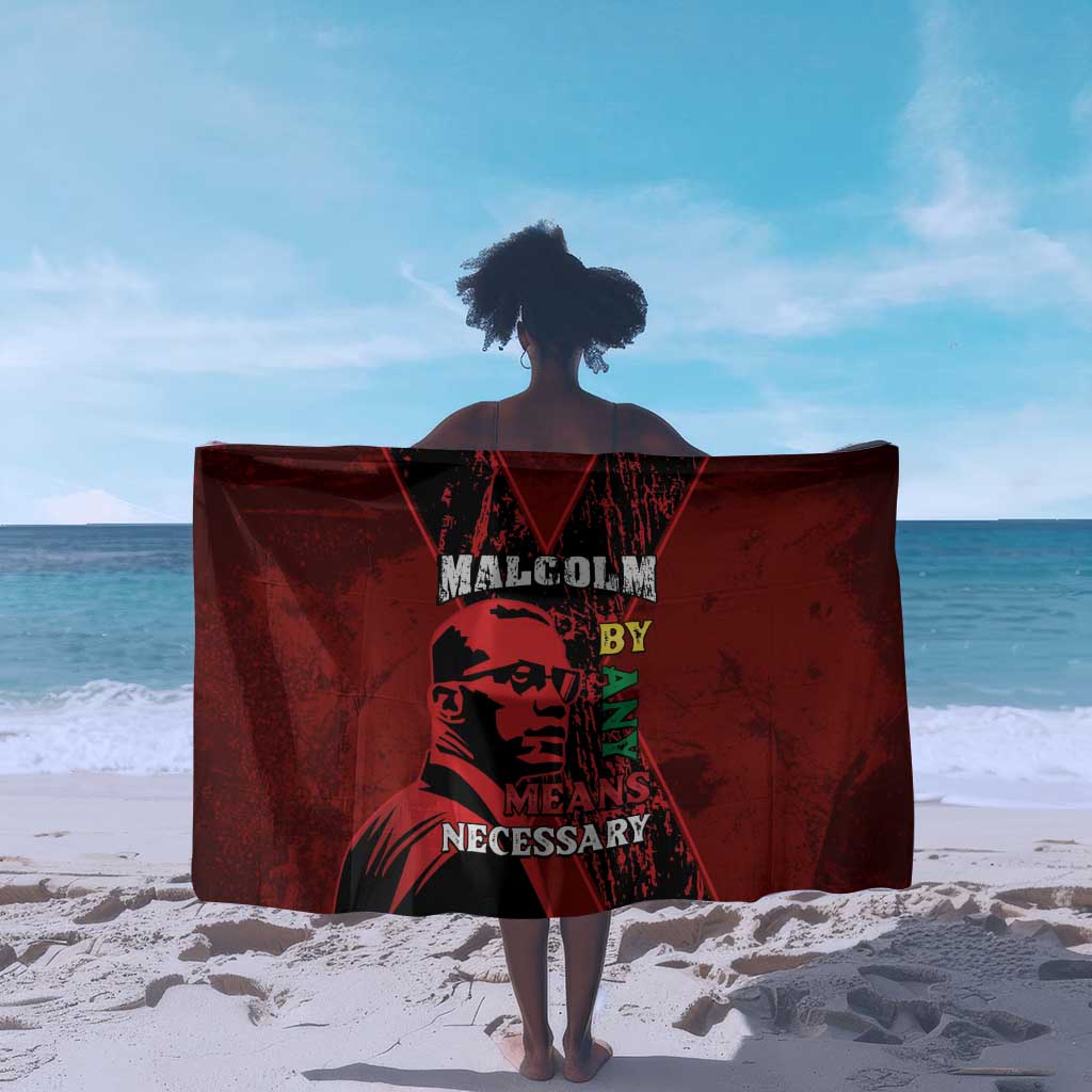 Malcolm X By Any Means Necessary Sarong Retro Style LT15