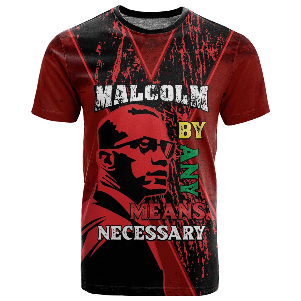 Malcolm X By Any Means Necessary T shirt Retro Style LT15