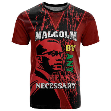 Malcolm X By Any Means Necessary T shirt Retro Style LT15