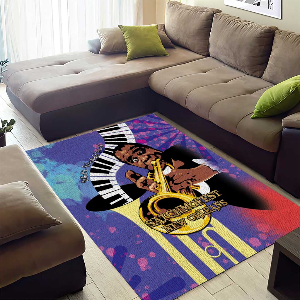 Satchmofest What a Wonderful World Area Rug King Of Jazz SummerFest LT15