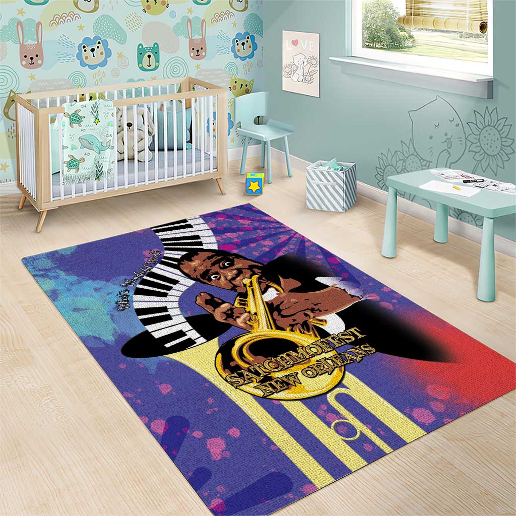 Satchmofest What a Wonderful World Area Rug King Of Jazz SummerFest LT15