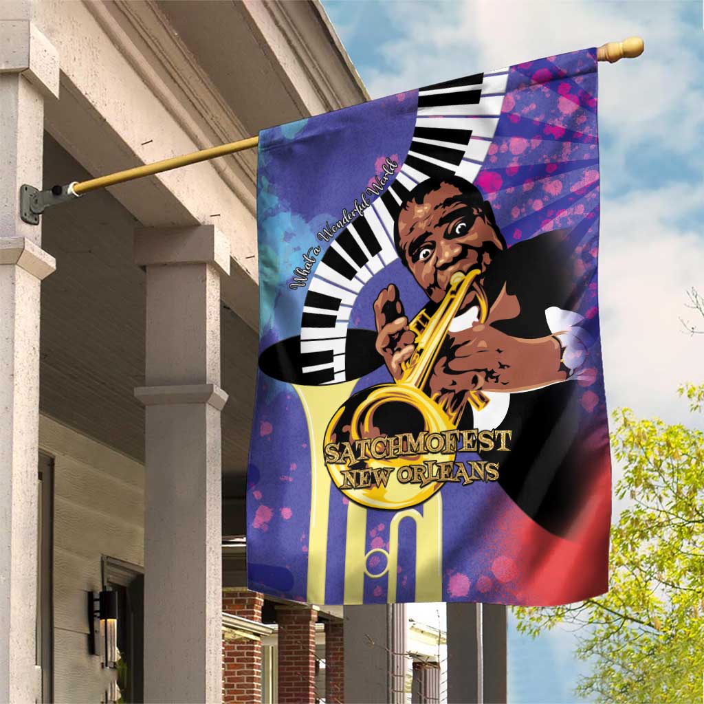 Satchmofest What a Wonderful World Garden Flag King Of Jazz SummerFest LT15