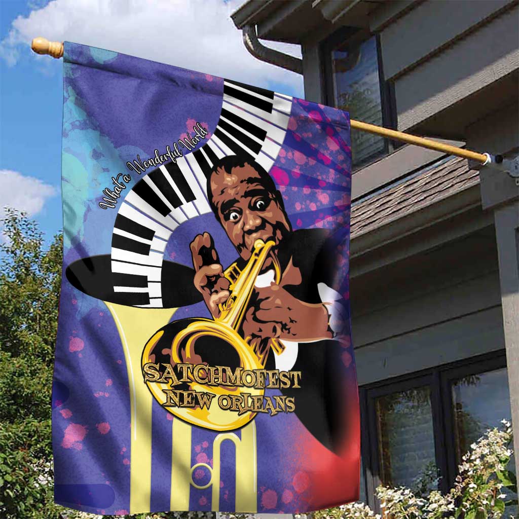 Satchmofest What a Wonderful World Garden Flag King Of Jazz SummerFest LT15