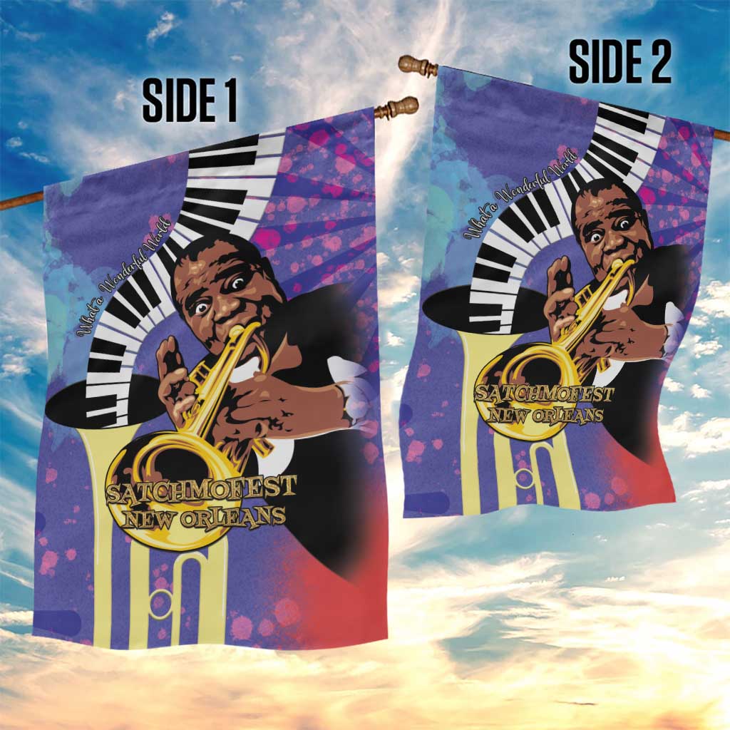 Satchmofest What a Wonderful World Garden Flag King Of Jazz SummerFest LT15