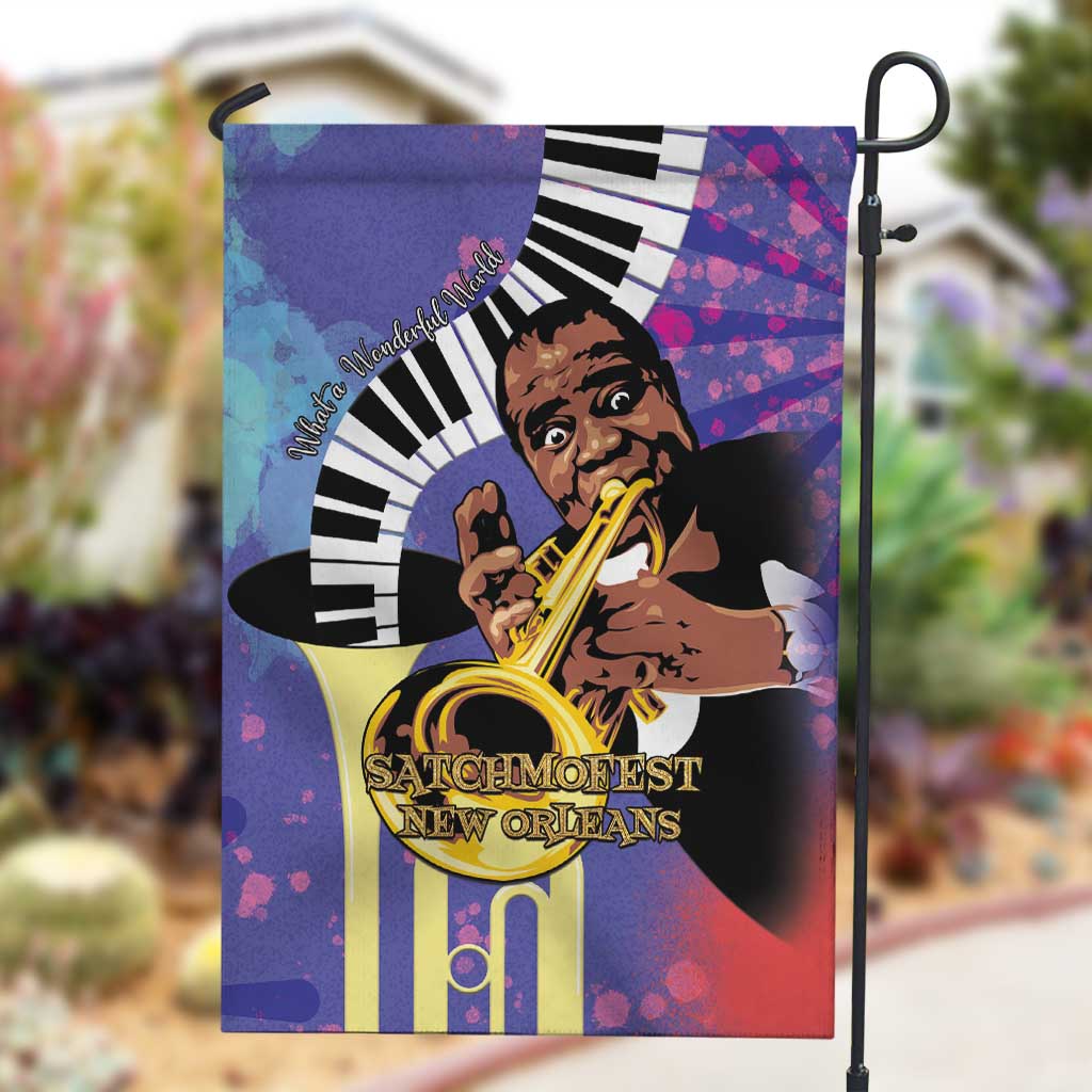 Satchmofest What a Wonderful World Garden Flag King Of Jazz SummerFest LT15