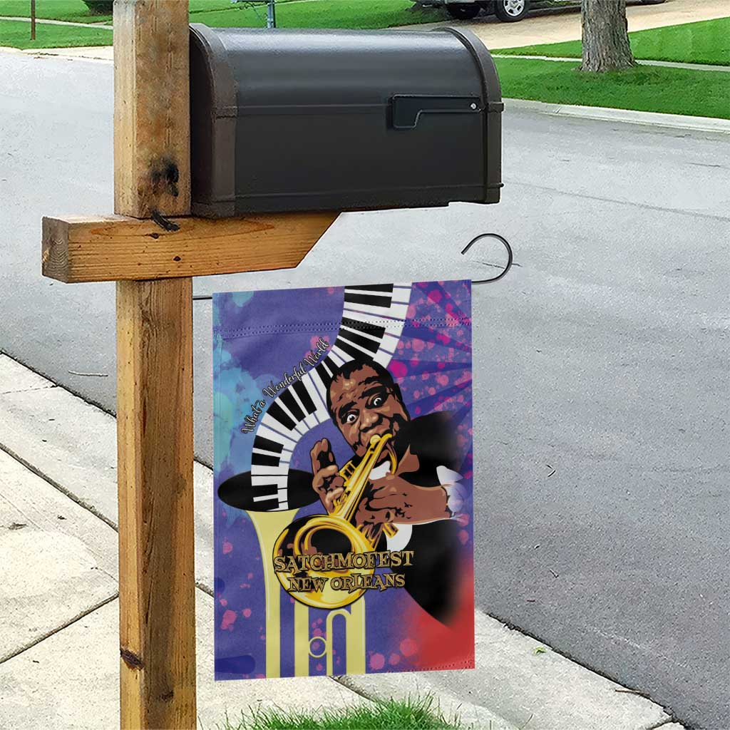 Satchmofest What a Wonderful World Garden Flag King Of Jazz SummerFest LT15