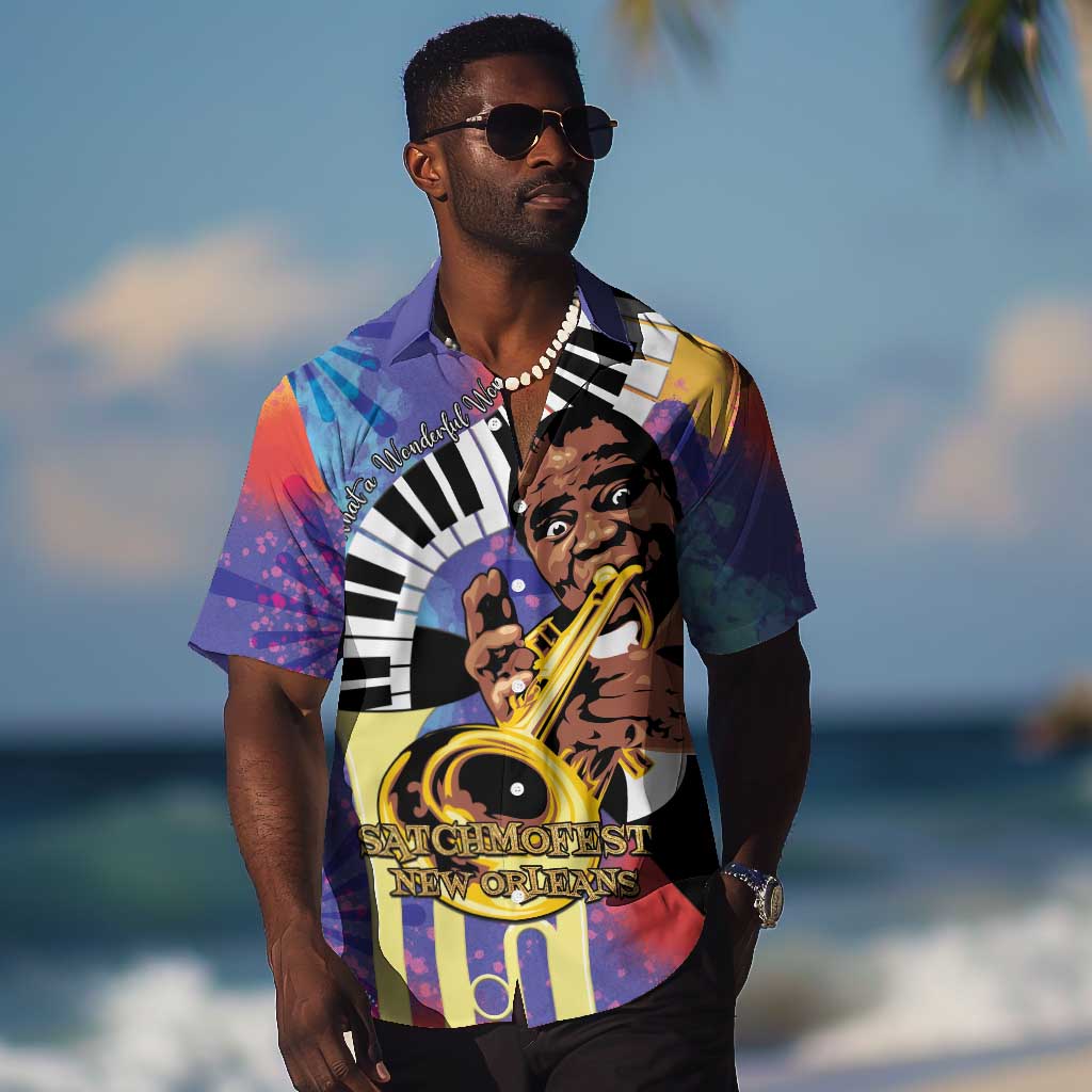 Satchmofest What a Wonderful World Hawaiian Shirt King Of Jazz SummerFest LT15