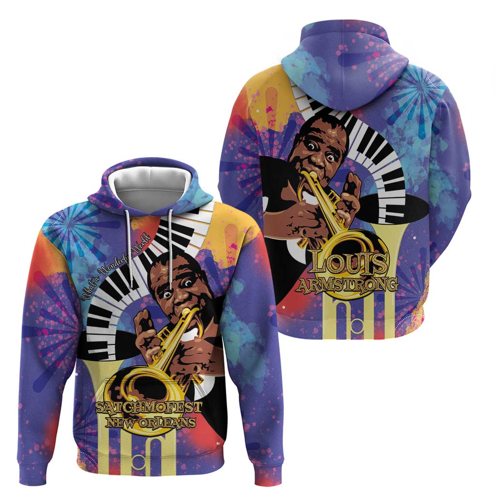 Satchmofest Hoodie King Of Jazz What a Wonderful World LT15