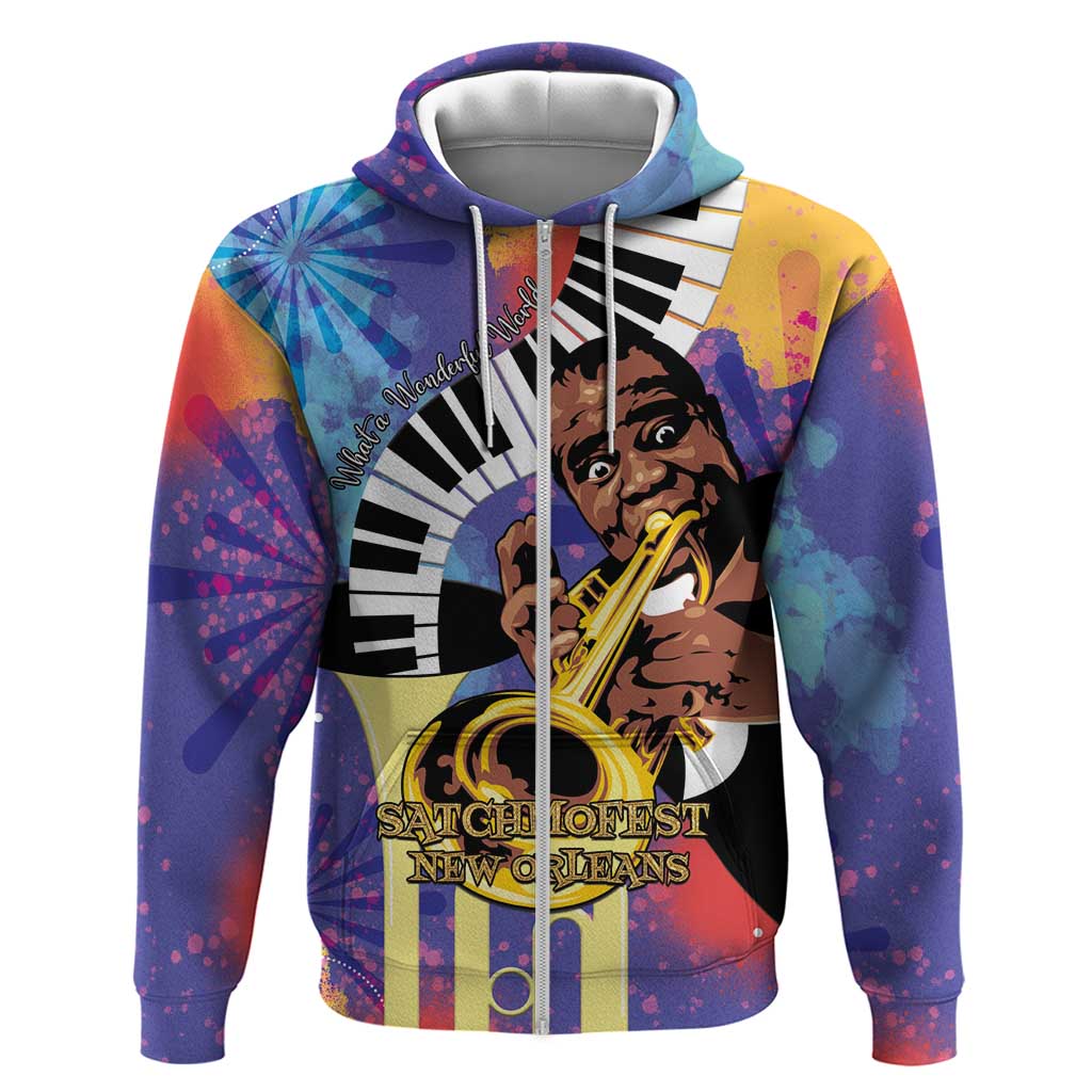 Satchmofest Hoodie King Of Jazz What a Wonderful World LT15