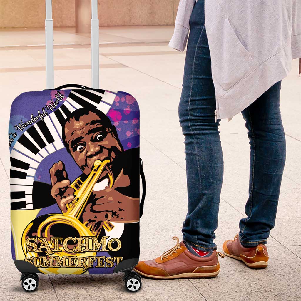 Satchmofest Luggage Cover King Of Jazz What a Wonderful World LT15