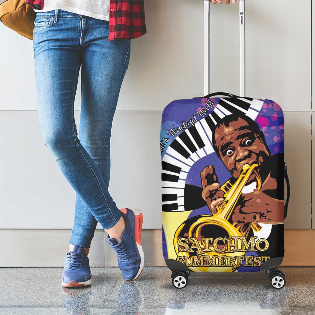 Satchmofest Luggage Cover King Of Jazz What a Wonderful World LT15