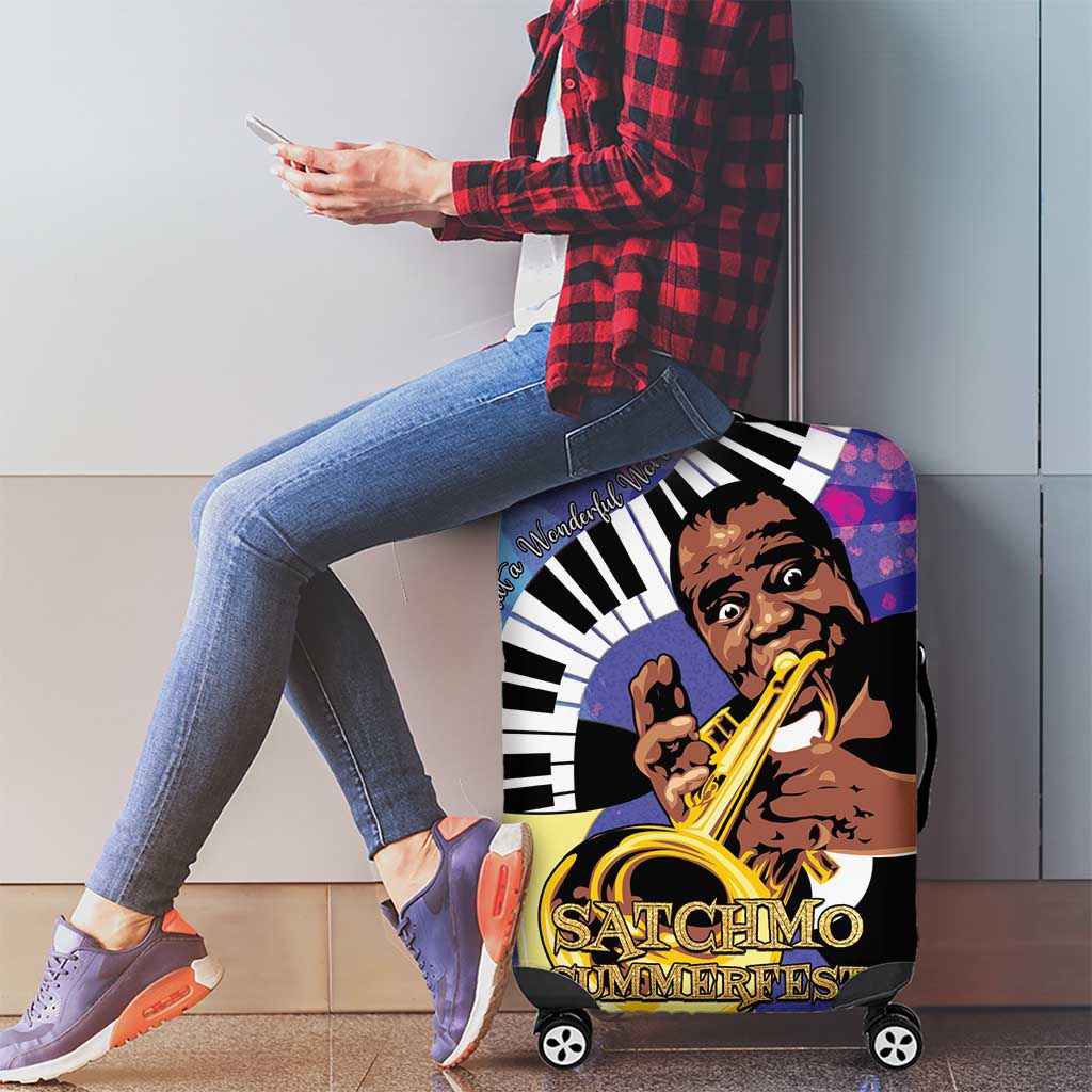 Satchmofest Luggage Cover King Of Jazz What a Wonderful World LT15