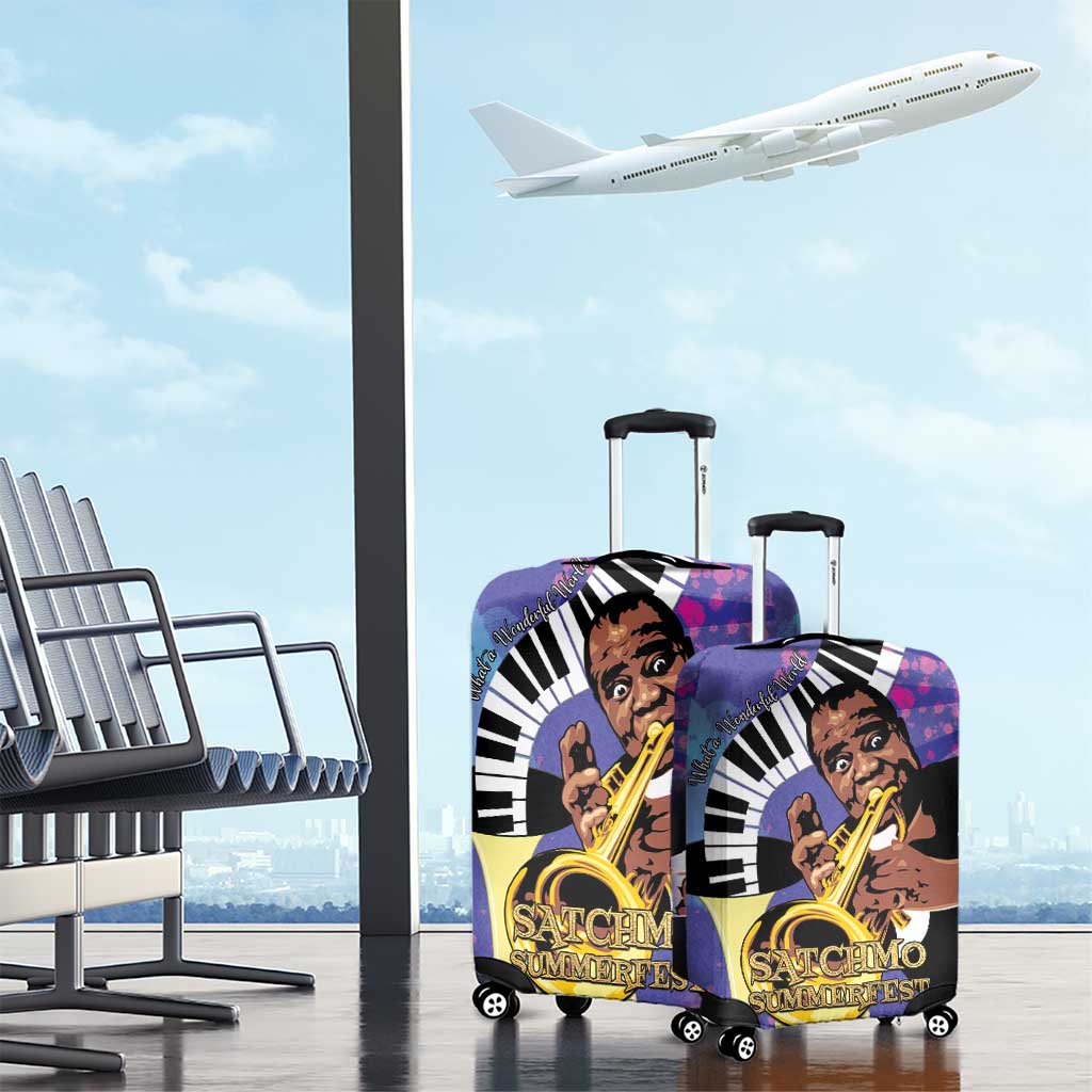Satchmofest Luggage Cover King Of Jazz What a Wonderful World LT15