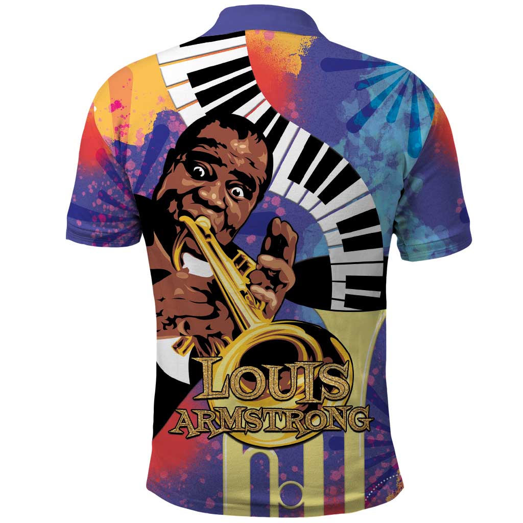 Satchmofest Polo Shirt King Of Jazz What a Wonderful World LT15