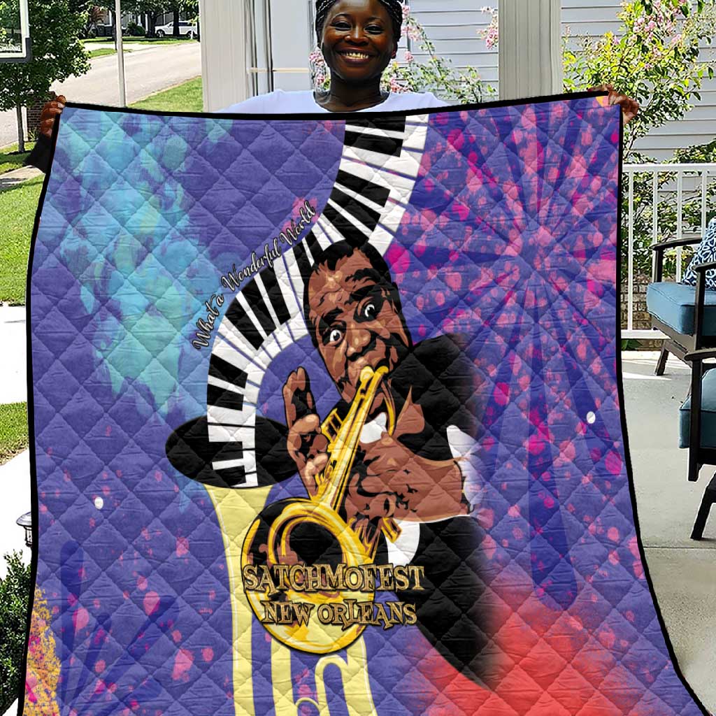 Satchmofest What a Wonderful World Quilt King Of Jazz SummerFest LT15