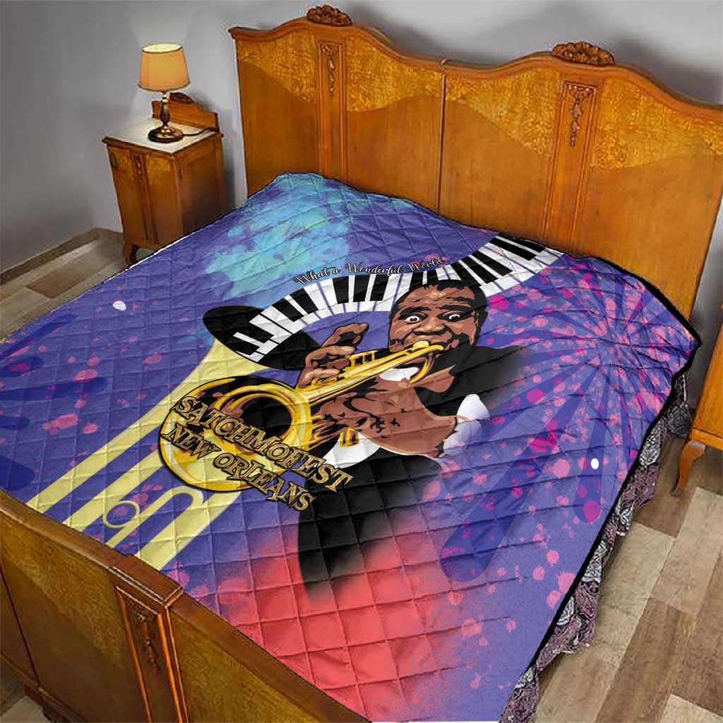 Satchmofest What a Wonderful World Quilt King Of Jazz SummerFest LT15
