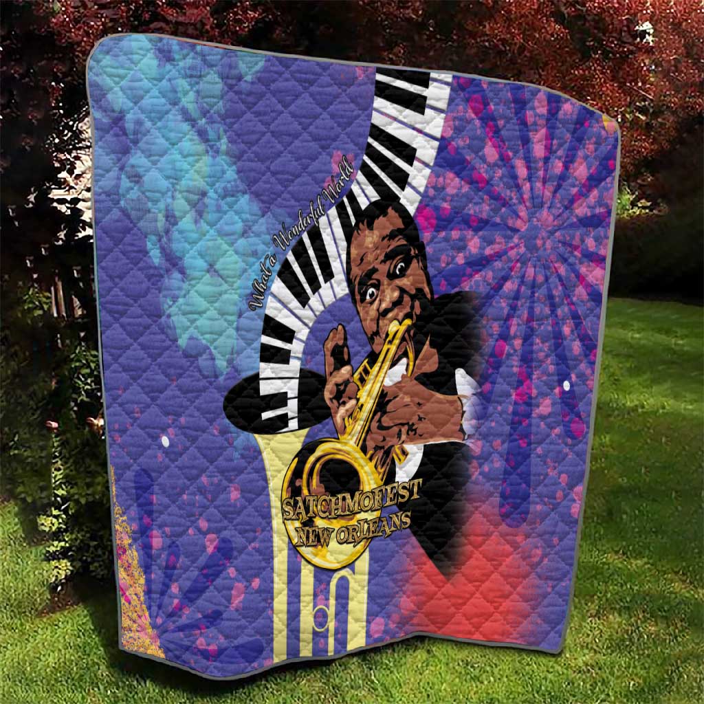 Satchmofest What a Wonderful World Quilt King Of Jazz SummerFest LT15