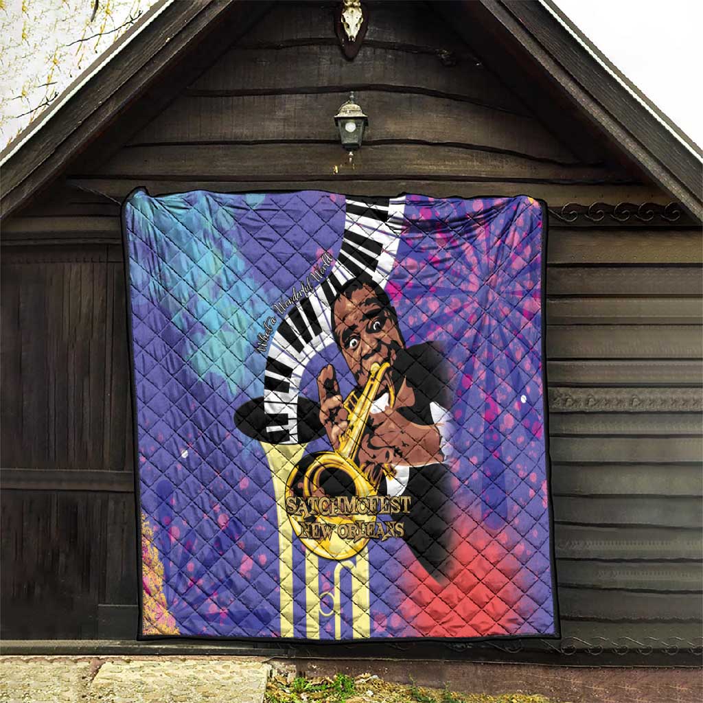 Satchmofest What a Wonderful World Quilt King Of Jazz SummerFest LT15