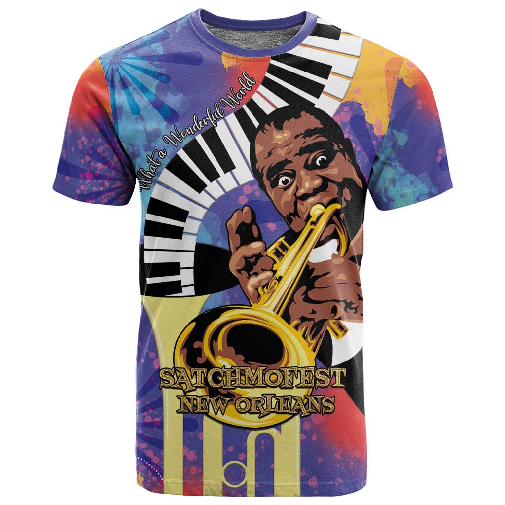 Satchmofest What a Wonderful World T shirt King Of Jazz SummerFest LT15