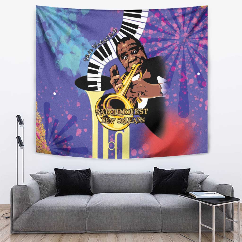 Satchmofest What a Wonderful World Tapestry King Of Jazz SummerFest LT15