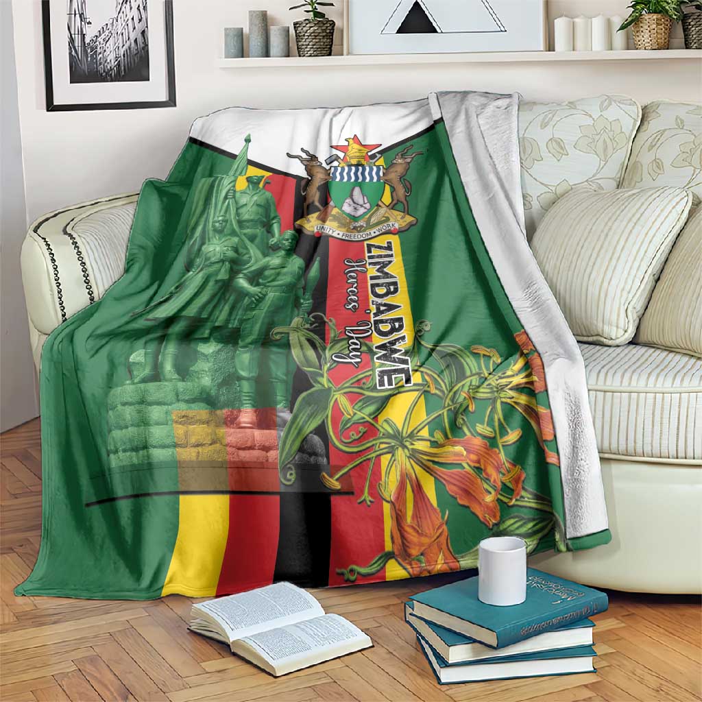 Zimbabwe Heroes' Day Blanket Nyika yeZimbabwe Monument - Coat Of Arms LT15