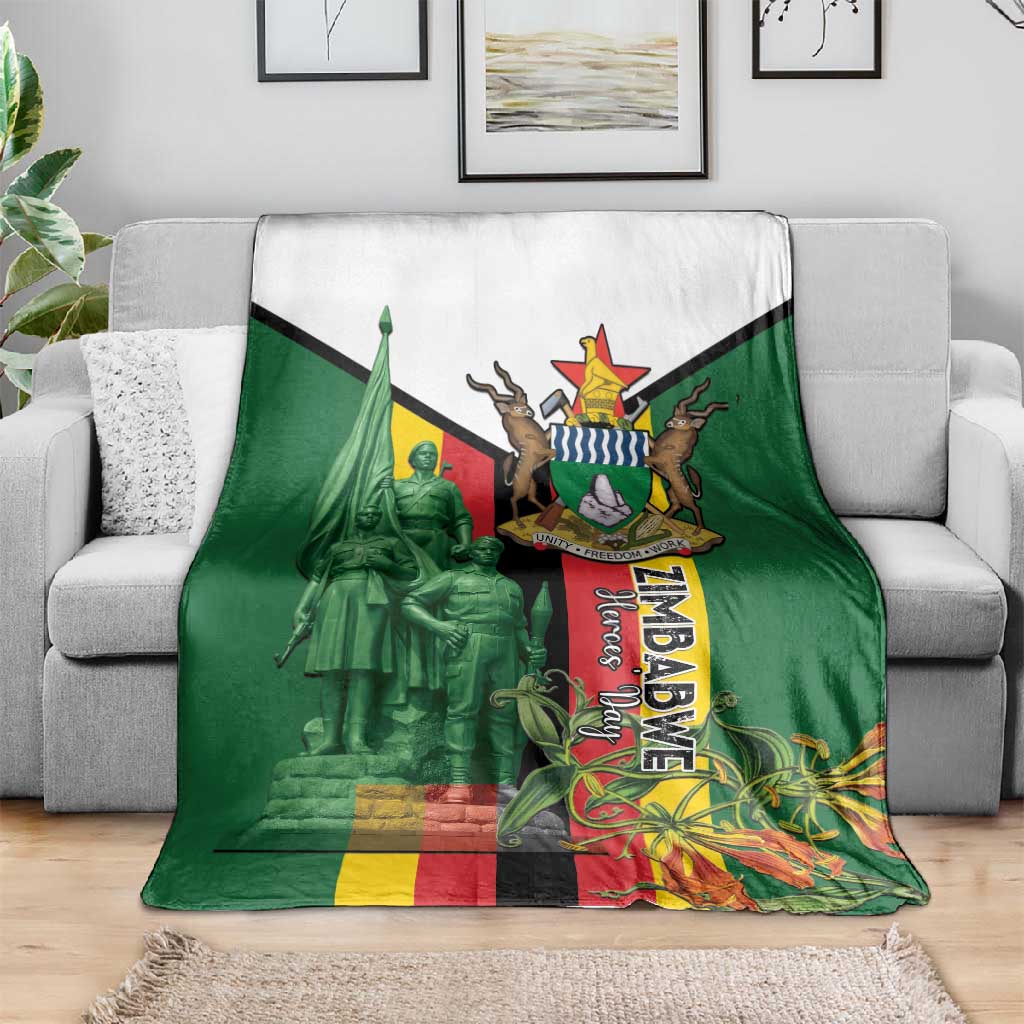 Zimbabwe Heroes' Day Blanket Nyika yeZimbabwe Monument - Coat Of Arms LT15