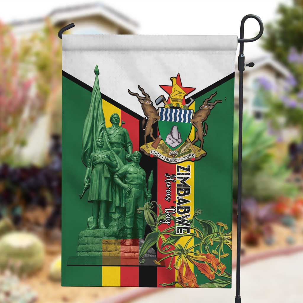 Zimbabwe Heroes' Day Garden Flag Nyika yeZimbabwe Monument - Coat Of Arms LT15