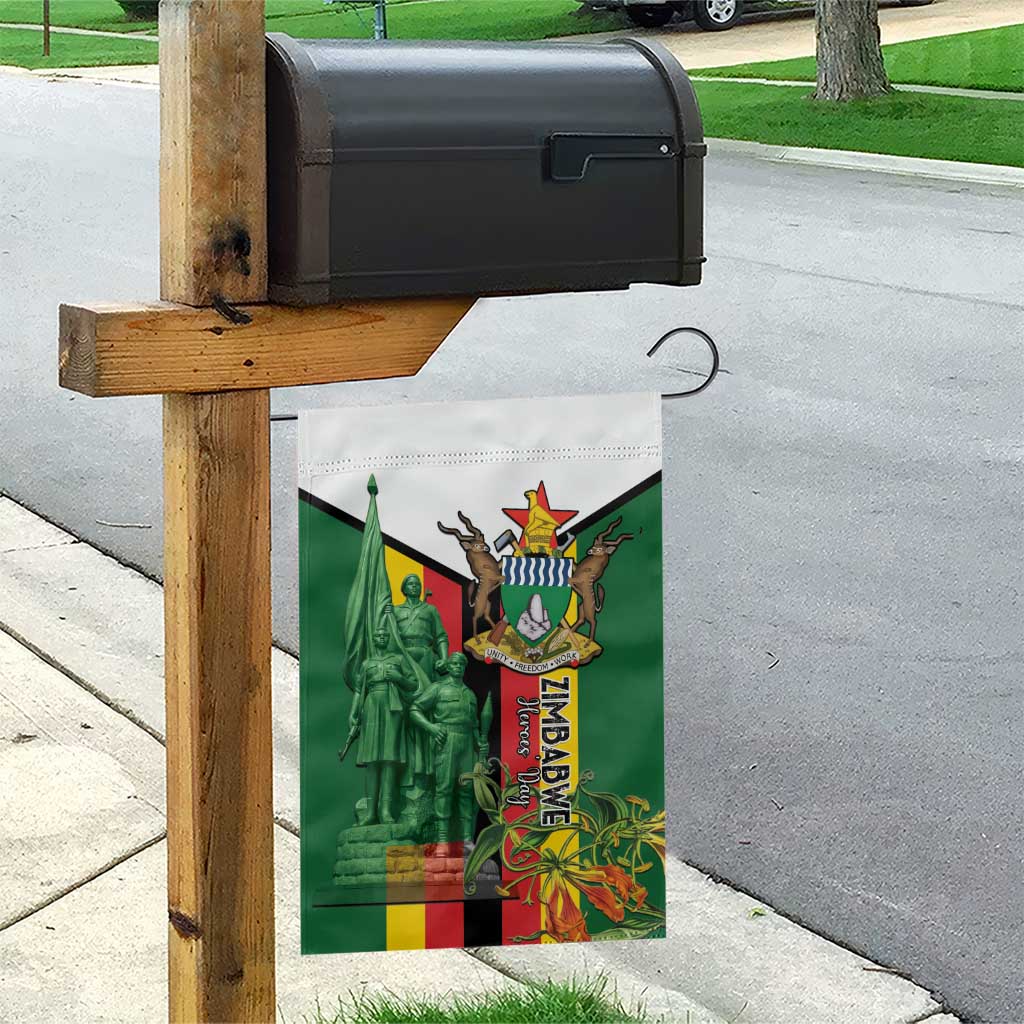 Zimbabwe Heroes' Day Garden Flag Nyika yeZimbabwe Monument - Coat Of Arms LT15