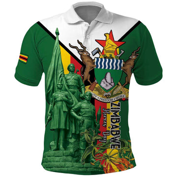 Personalized Zimbabwe Heroes' Day Polo Shirt Liberation War Memorial Monument LT15