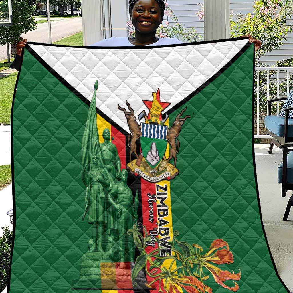 Zimbabwe Heroes' Day Quilt Nyika yeZimbabwe Monument - Coat Of Arms LT15