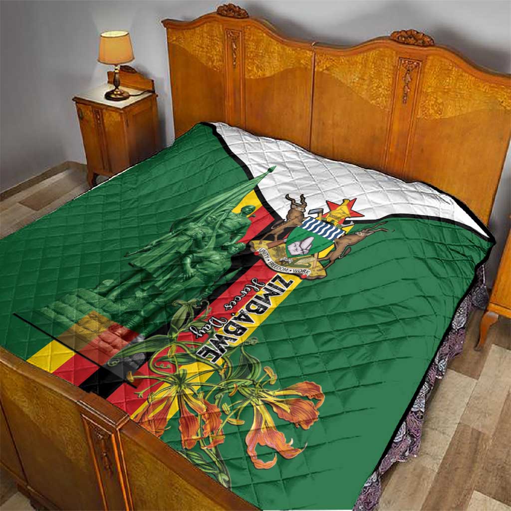Zimbabwe Heroes' Day Quilt Nyika yeZimbabwe Monument - Coat Of Arms LT15