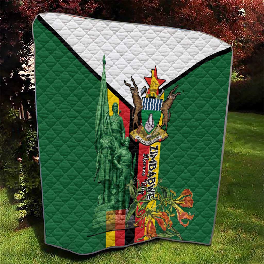 Zimbabwe Heroes' Day Quilt Nyika yeZimbabwe Monument - Coat Of Arms LT15