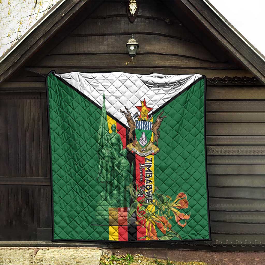 Zimbabwe Heroes' Day Quilt Nyika yeZimbabwe Monument - Coat Of Arms LT15