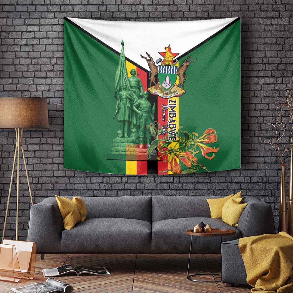Zimbabwe Heroes' Day Tapestry Nyika yeZimbabwe Monument - Coat Of Arms LT15