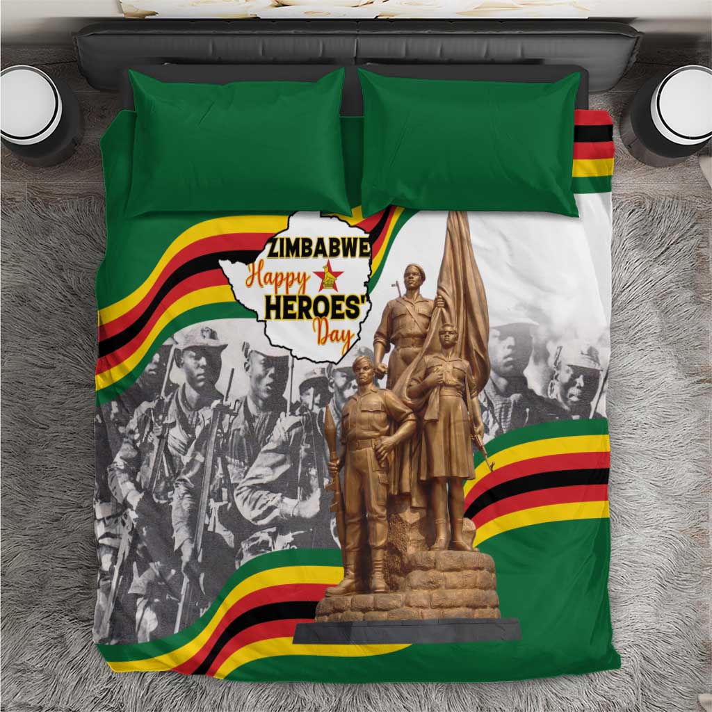 Happy Heroes Day Zimbabwe Bedding Set Unity Freedom Work LT15