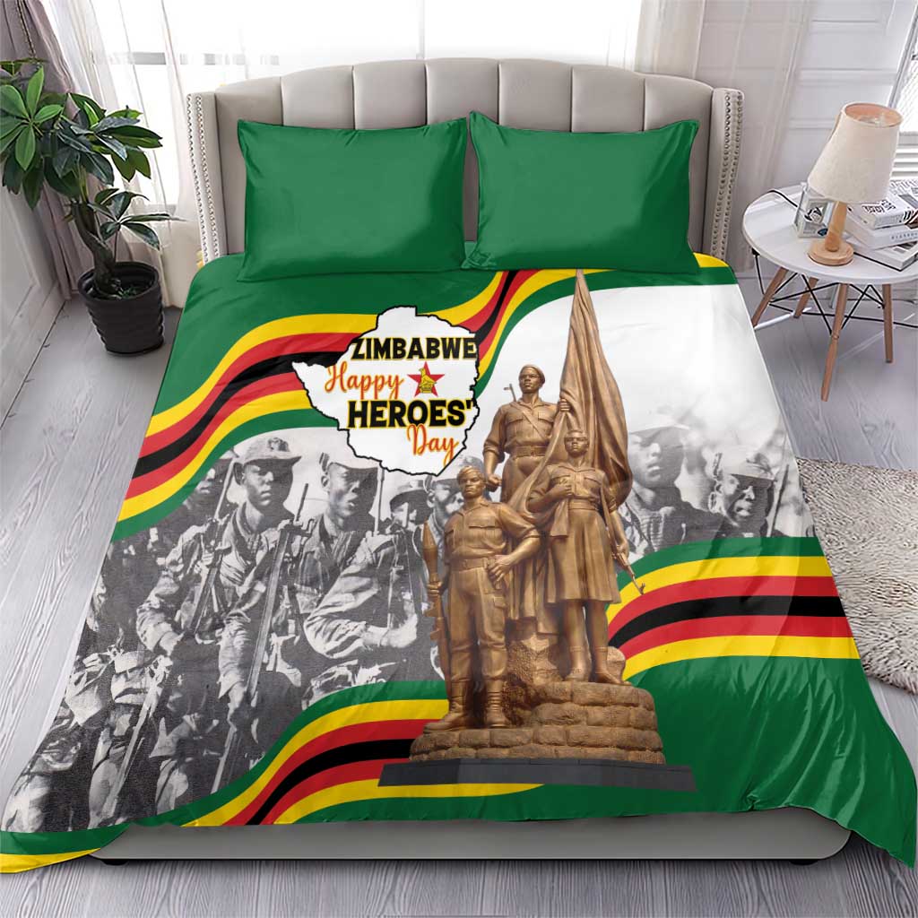 Happy Heroes Day Zimbabwe Bedding Set Unity Freedom Work LT15
