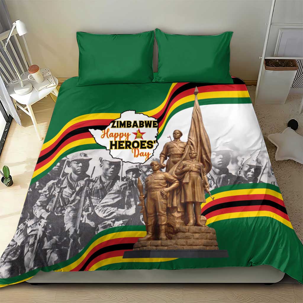 Happy Heroes Day Zimbabwe Bedding Set Unity Freedom Work LT15