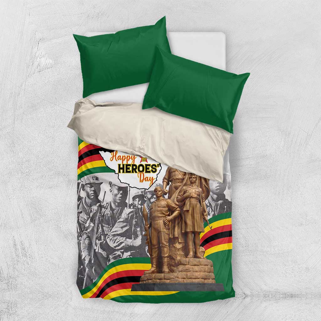 Happy Heroes Day Zimbabwe Bedding Set Unity Freedom Work LT15