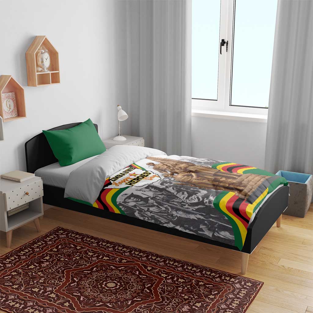 Happy Heroes Day Zimbabwe Bedding Set Unity Freedom Work LT15