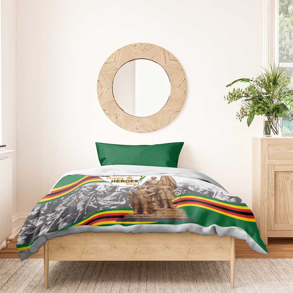 Happy Heroes Day Zimbabwe Bedding Set Unity Freedom Work LT15