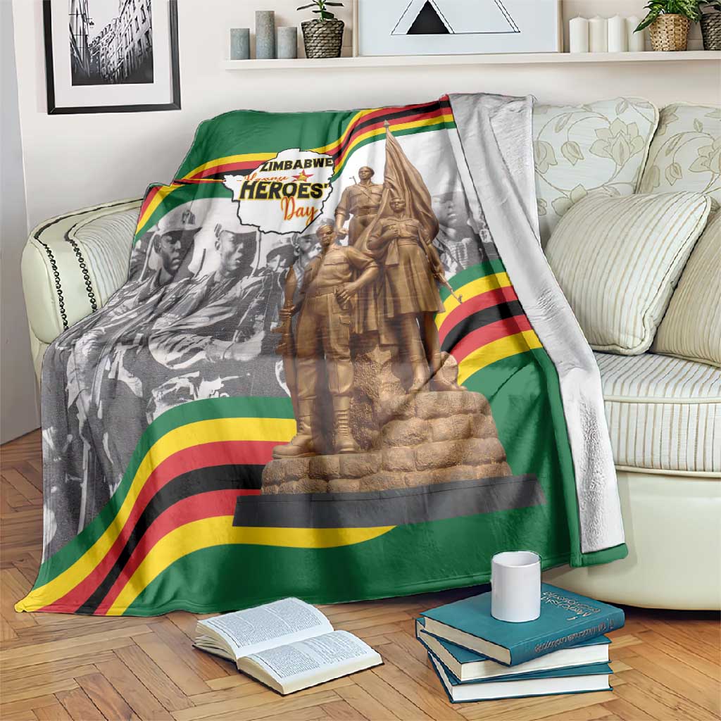 Happy Heroes Day Zimbabwe Blanket Unity Freedom Work LT15