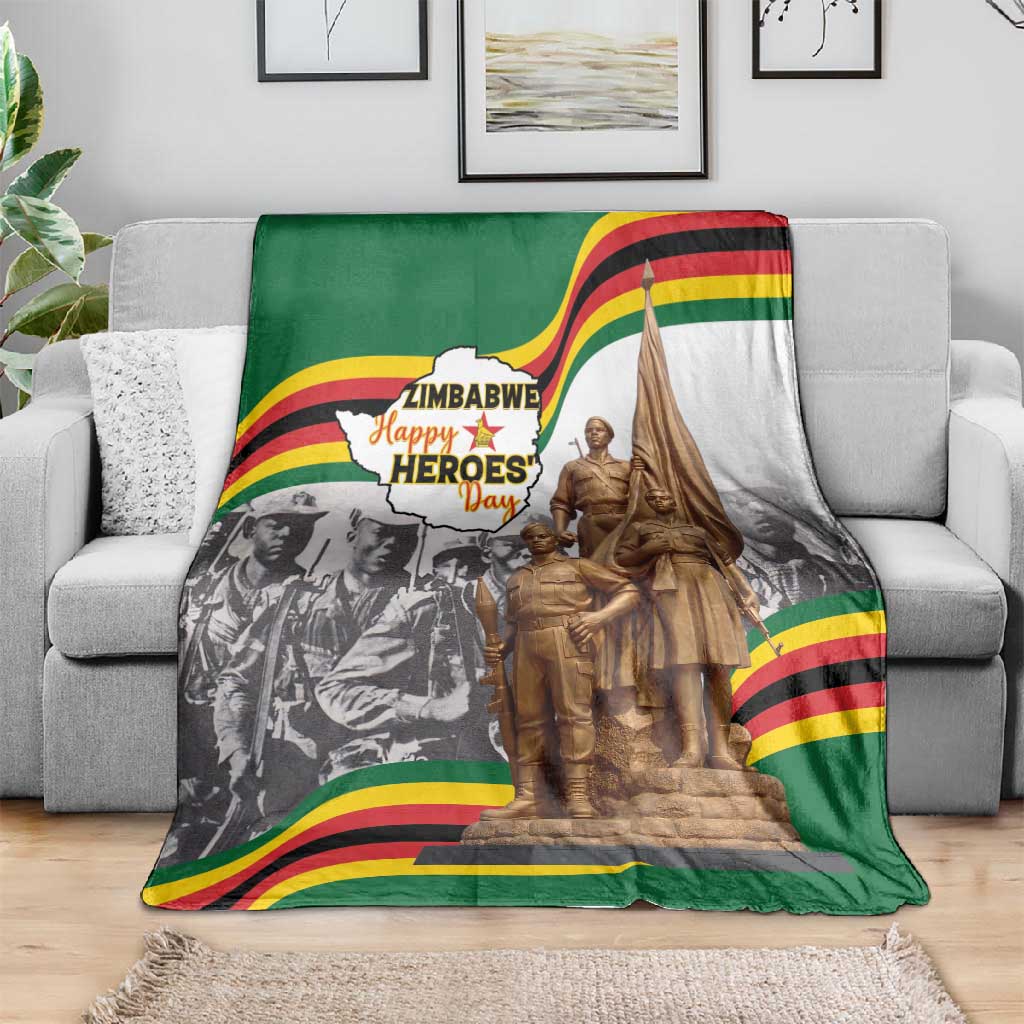 Happy Heroes Day Zimbabwe Blanket Unity Freedom Work LT15
