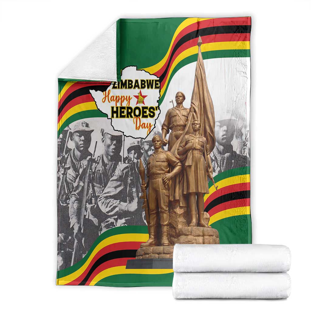 Happy Heroes Day Zimbabwe Blanket Unity Freedom Work LT15