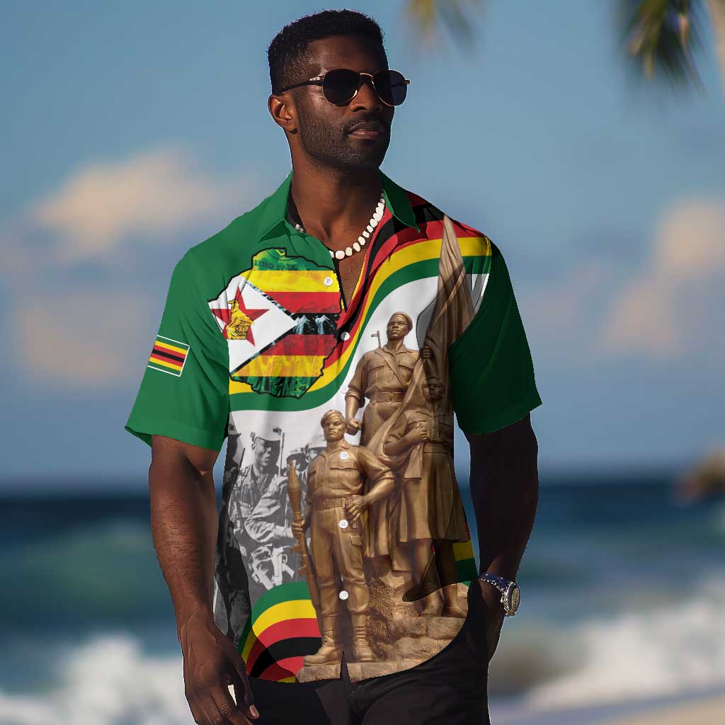 Happy Heroes Day Zimbabwe Hawaiian Shirt Unity Freedom Work LT15